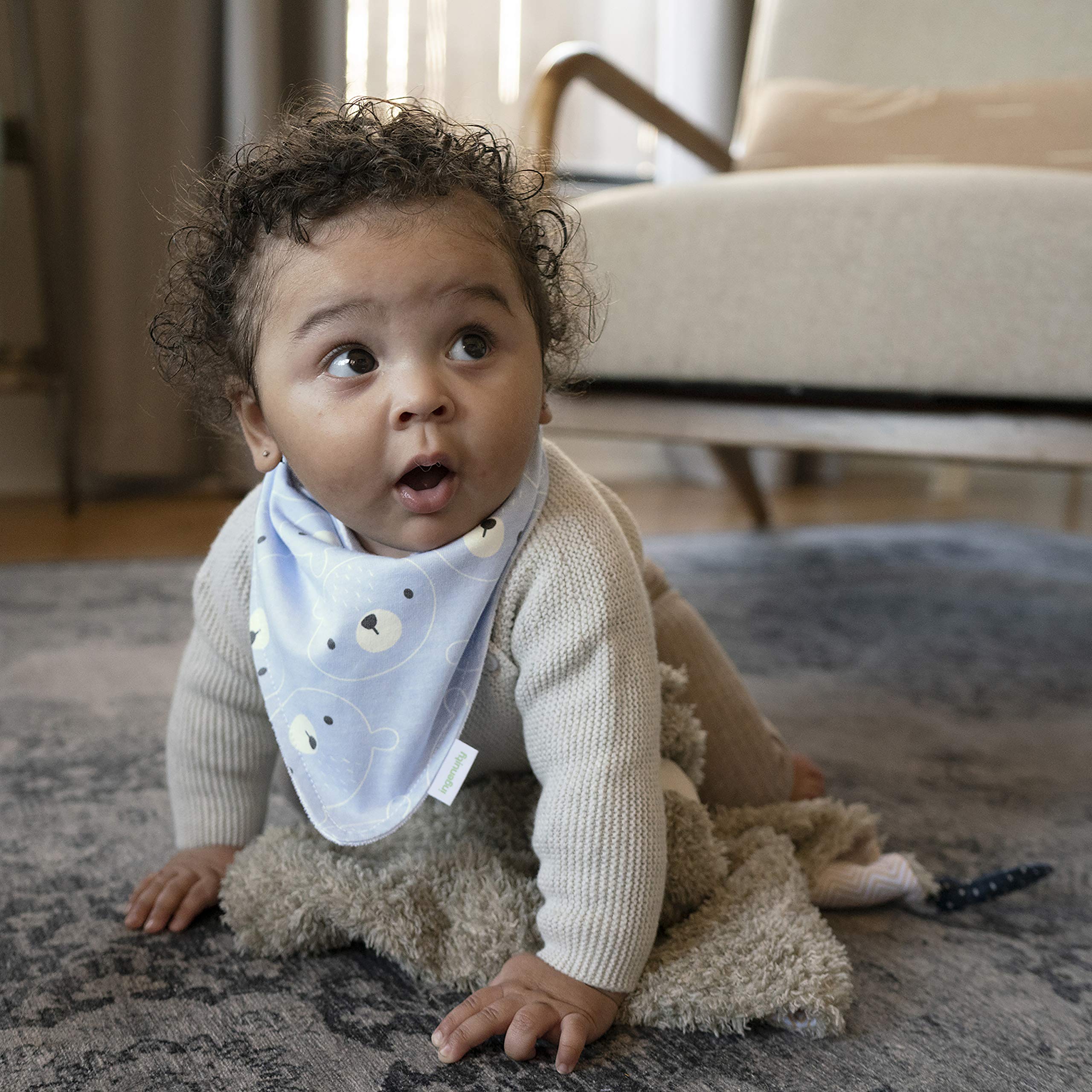 Easy Eater 3-Pack Baby Bandana Cotton Drool Bib for Eating or Teething - Kodi - Image 4