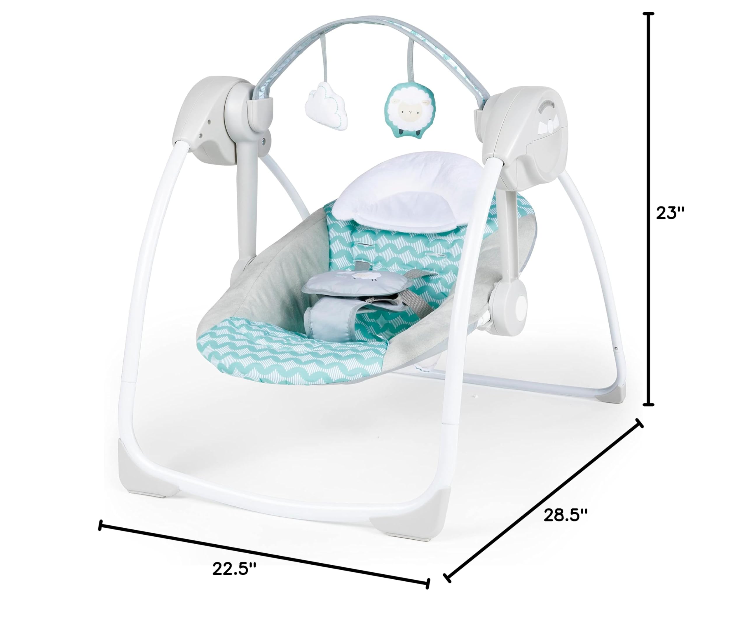 Ingenuity: ity by Ingenuity Swingity Swing Easy-Fold Portable Baby Swing, 0-9 Months Up to 20 lbs (Goji) - Image 10